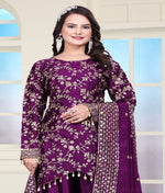 SAHELI STYLE PresentingNew Designer Embroidered Chinon Sharara Suit With Sequence Embroidered Work