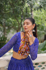 Navratri Special Bandhej Print Lehenga with Embroidered Full Sleeve Blouse