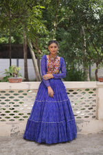 Navratri Special Bandhej Print Lehenga with Embroidered Full Sleeve Blouse