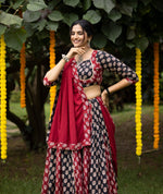 "Traditional Ajarakh Print Chaniya Choli for Navratri 2025