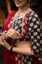 "Traditional Ajarakh Print Chaniya Choli for Navratri 2025