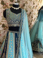 SAHELI STYLE PRESENTS FAUX GEORGEET WITH EMBROIDERY SEQUENCE ZARI DESIGN WORK LEHENGHA CHOLI