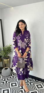 SAHELI STYLE PRESENTS EXCLUSIVE DESGINER CO-ORD SET DARK PURPLE