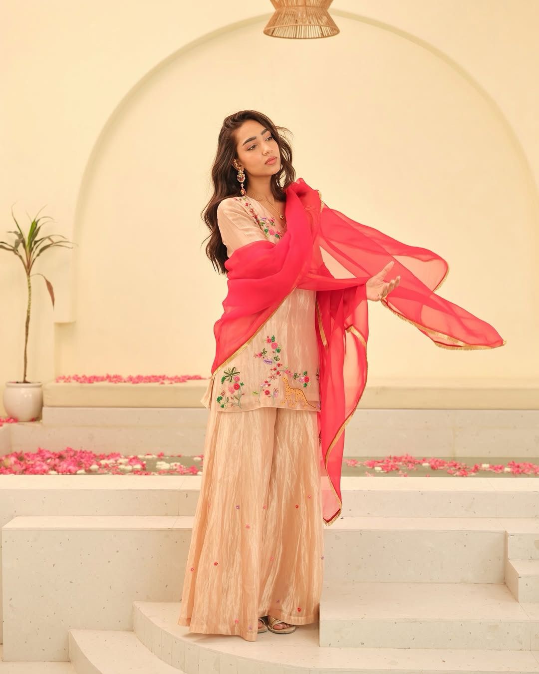 SAHELI STYLE PRESENTS TOP AND PLAZO PAIR