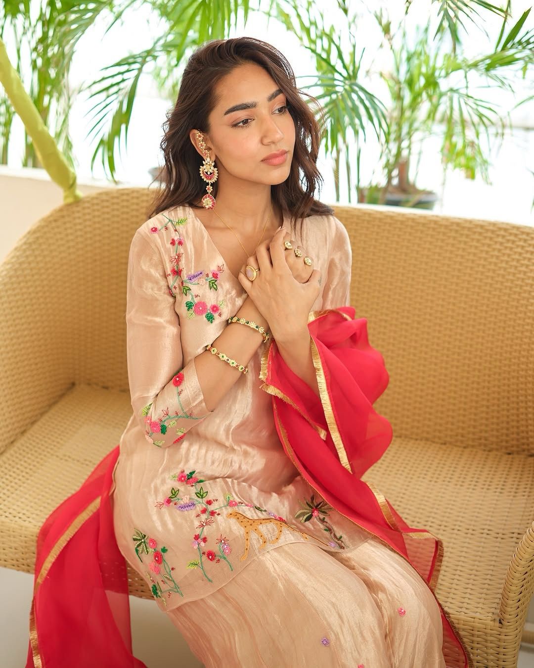 SAHELI STYLE PRESENTS TOP AND PLAZO PAIR