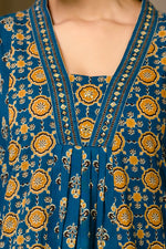 SAHELI STYLE PRESENTS SKY BLUE COTTON KURTI PANT DUPATTA PAIR SET