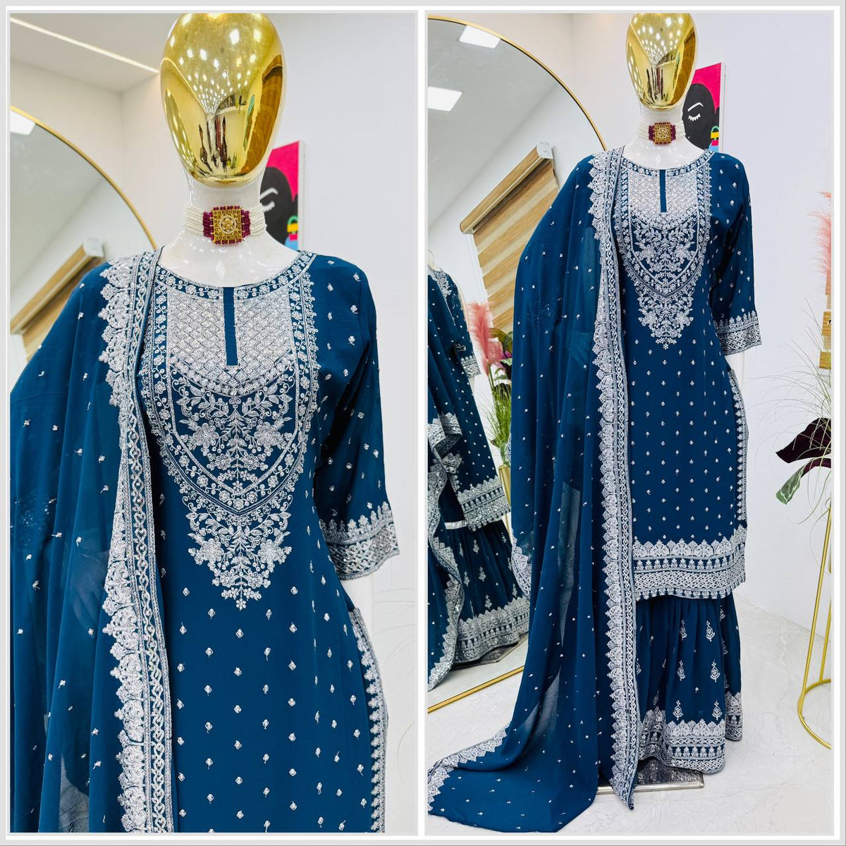 SAHELI STYLE PRESENTS New Designer Party Sharara Suit & Dupatta Set