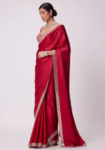 SAHELI STYLE PRSENTS Rangoli Silk saree features intricate real mirror work embroidery along the border Saree