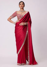 SAHELI STYLE PRSENTS Rangoli Silk saree features intricate real mirror work embroidery along the border Saree