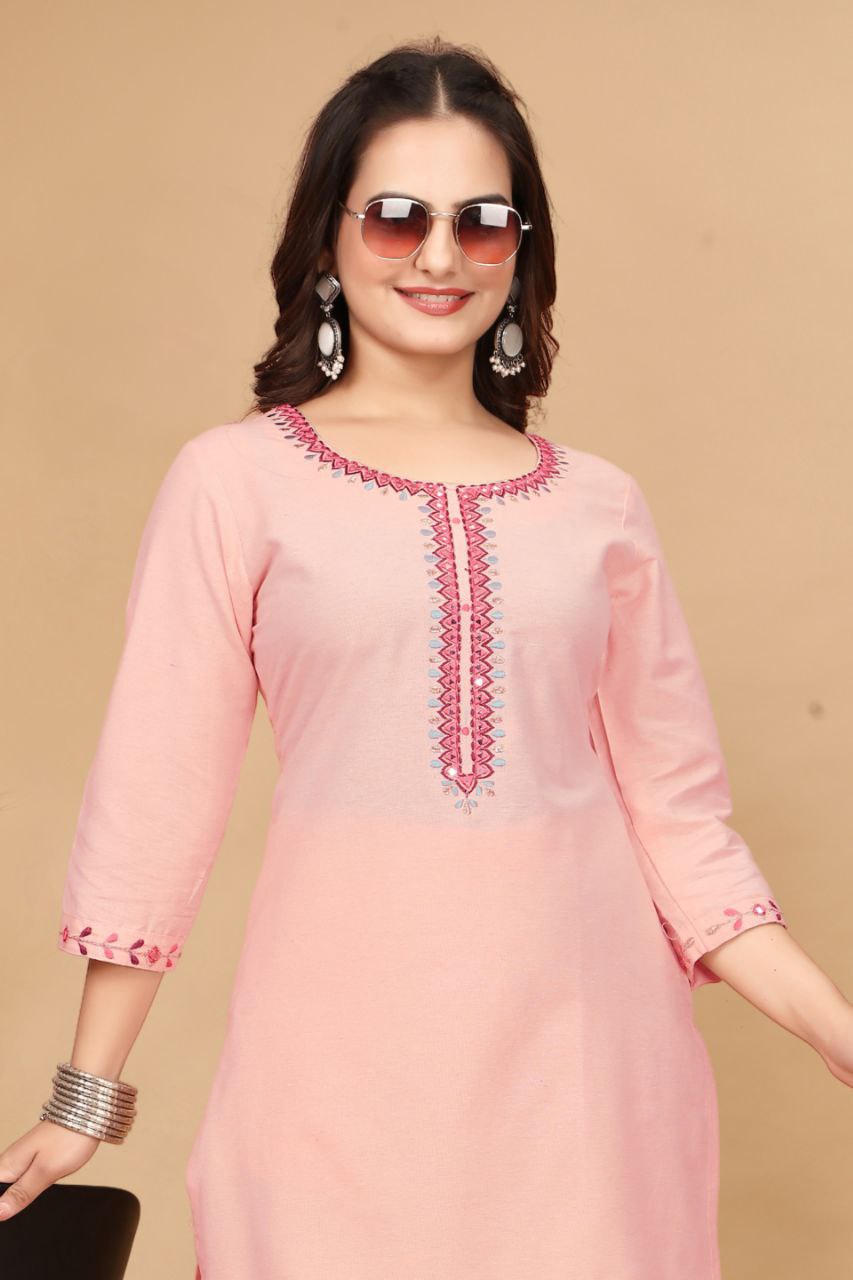 SAHELI STYLE PRESENTS THE BABY PINK MOST CLASSIC HANDWORK CO-ORD