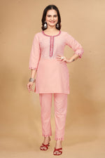 SAHELI STYLE PRESENTS THE BABY PINK MOST CLASSIC HANDWORK CO-ORD