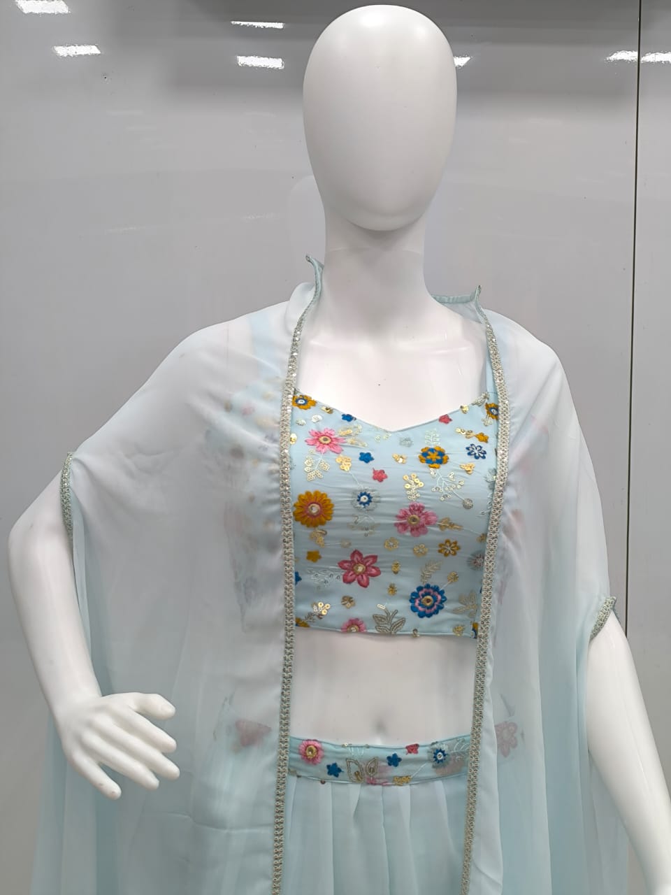 SAHELI STYLE PRESENTS SHRUG STYLE PLAZO PAIR SET