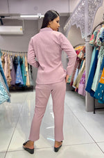 SAHELI STYLE PRESENTS BABY PINK SHIRT-PANT CO-ORD SET