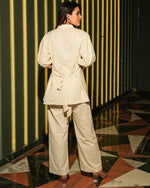 SAHELI STYLE PRESENTS CREAM HAND WORK TRENDY CO-ORD SET