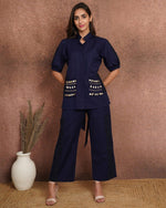 SAHELI STYLE PRSENTS BLUE HAND WORK TRENDY CO-ORD SET