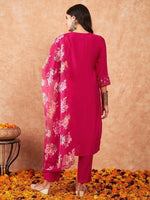 SAHELI STYLE PRESENTS TRENDY PINK KURTI BOTTOM PAIR