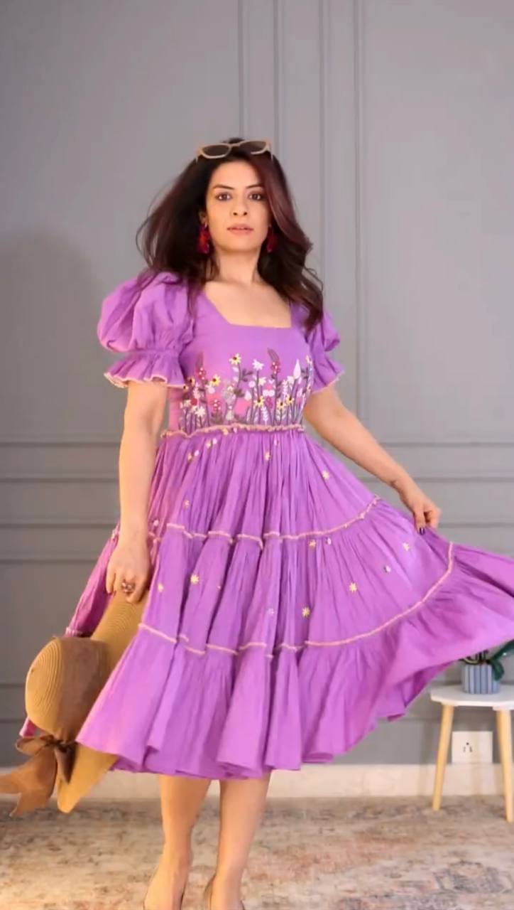 WE ARE LAUNCHING NEW SUPERHIT TRENDING SUMMER COLLECTION TUNIC WITH FULL FLAIR EMBROIDERY WORK ON RAYON FABRIC