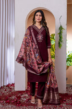 SAHELI STYLE Presents Maroon Elegant Straight Kurti Pant Dupatta Set