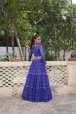 Navratri Special Bandhej Print Lehenga with Embroidered Full Sleeve Blouse