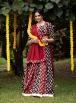 "Traditional Ajarakh Print Chaniya Choli for Navratri 2025