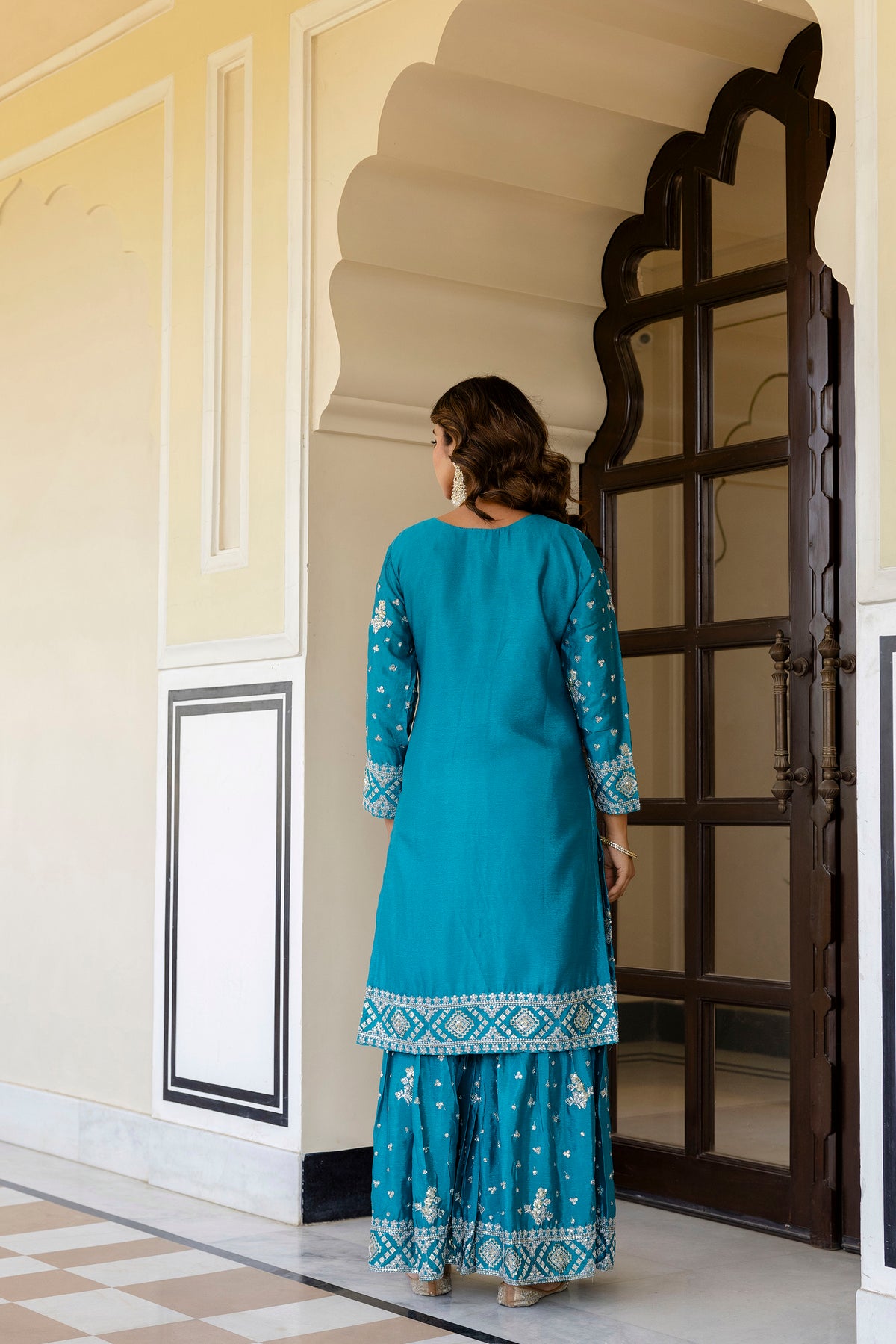 SAHELI STYLE PRESENTS LAVENDER COLOR TOP BOTTOM 3PCS SHARARA SET – ELEGANT, FESTIVE & TRENDY