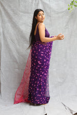 SAHELI STYLEPRESENTS GEORGETTE BANDHANI PURPLE SAREE