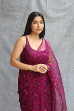 SAHELI STYLEPRESENTS GEORGETTE BANDHANI SAREE MAROON