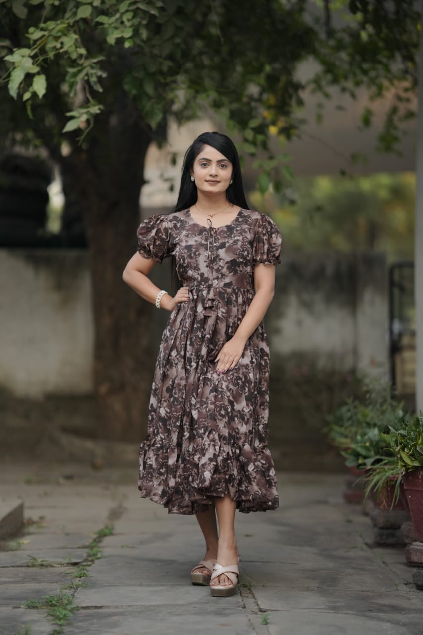 SAHELI STYLE PRESENTS GEORGETTE LONG MAXI DRESS
