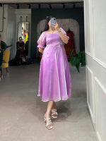 SAHELI STYLE PRSENTS BURBERRY LAVENDER MAXI DRESS