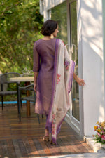 SAHELI STYLE Presents Lavender Elegant Straight Kurti Pant Dupatta Set