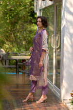 SAHELI STYLE Presents Lavender Elegant Straight Kurti Pant Dupatta Set