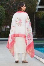 SAHELI STYLE Presents Cream Kurti Pant Dupatta Set