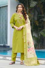 SAHELI STYLE Presents Yellow Kurti Pant Dupatta Set