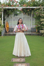 SAHELI STYLE PRESENTS — WHITE WONDER NAVRATRI LEHENGA CHOLI