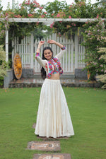 SAHELI STYLE PRESENTS — WHITE WONDER NAVRATRI LEHENGA CHOLI