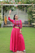 SAHELI STYLE PRSENTS PINK COLOURS NAVARATRI SPECIAL LEHENGHA CHOLI