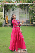 SAHELI STYLE PRSENTS PINK COLOURS NAVARATRI SPECIAL LEHENGHA CHOLI
