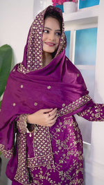 SAHELI STYLE PresentingNew Designer Embroidered Chinon Sharara Suit With Sequence Embroidered Work