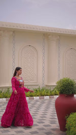 Navratri Special Gamathi Work Gown – Georgette with Real Mirror
