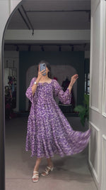 SAHELI STYLE PRESENTS SKY BLUE GEORGETTE MAXI DRESS