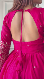 SAHELI STYLE NEW BLOOMING VICHITRA SILKWITH EMBROIDERY SEQUENCE DESIGN WORK KURTI PANT PAIR